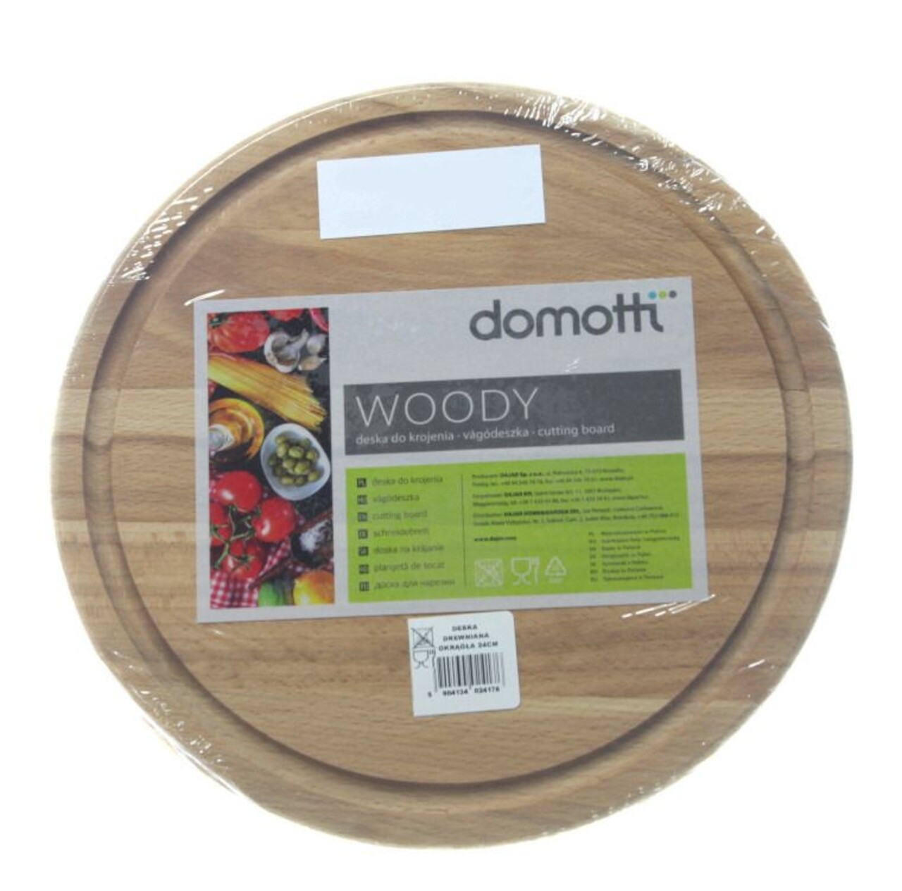 Tocator rotund Woody, Domotti, 24 cm, lemn