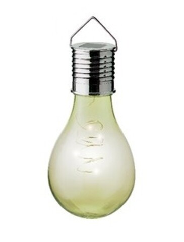 Lampa de gradina Light bulb, Lumineo, 8x14 cm cm, 4 led-uri, galben