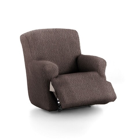 Husa fotoliu cu recliner elastica bi-stretch, Premium Roc, maro C/7