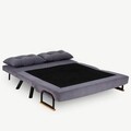 Canapea extensibilă cu 2 locuri, Futon, 859FTN1274, Metal , Gri