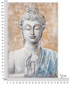 Tablou decorativ, Face Buddha Light -B, Mauro Ferretti, 80 x 120 cm, canvas imprimat si pictat/lemn de pin, multicolor