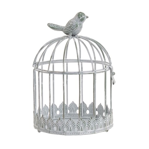 Felinar InArt Bird Cage, Ø11 x 17 cm, fier, bej