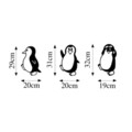 Decoratiune de perete, Penguins, Metal, 20 x 29 cm, Negru