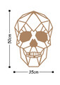 Decoratiune de perete, Skull, Metal, Dimensiune: 50 x 35 cm, Cupru