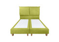 Pat matrimonial, Stockholm, Pillows E, 160x200 cm, saltea tip Pocket, topper memory, Verde