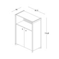 Dulap multifunctional, Bürotime, STK-CAB-A001356, 81.3x114.8x44 cm, Alb