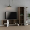 Comoda TV, Homitis, Cago - Dark Oak, White, 32x192x133.5 cm