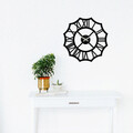 Ceas de perete, Metal Wall Clock 23, Metal, Dimensiune: 48 x 48 cm, Negru