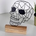 Decoratiune, Skull, 17x29x3.5 cm, Metal, Negru