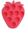 Forma pentru gheata Strawberry, 19x16x2 cm, silicon, rosu