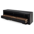 Comoda TV mare cu 2 sertare, Chic, L.200 l.50 H.67, mdf/pal/furnir de mesteacan, wenge