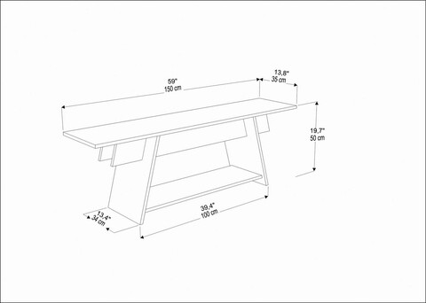 Comoda TV, Retricy, Lanca 150, 150x35x50 cm, PAL, Negru