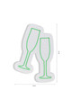 Decoratiune luminoasa LED, Champagne Glasses, Benzi flexibile de neon, DC 12 V, Verde