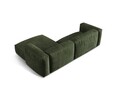 Coltar modular dreapta 2 locuri, Martina-120, Micadoni Home, 283x176x75 cm, catifea, verde