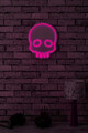 Decoratiune luminoasa LED, Skull, Benzi flexibile de neon, DC 12 V, Roz