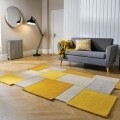 Covor Collage Ochre/Natural, Flair Rugs, 120x180 cm, lana, ocru