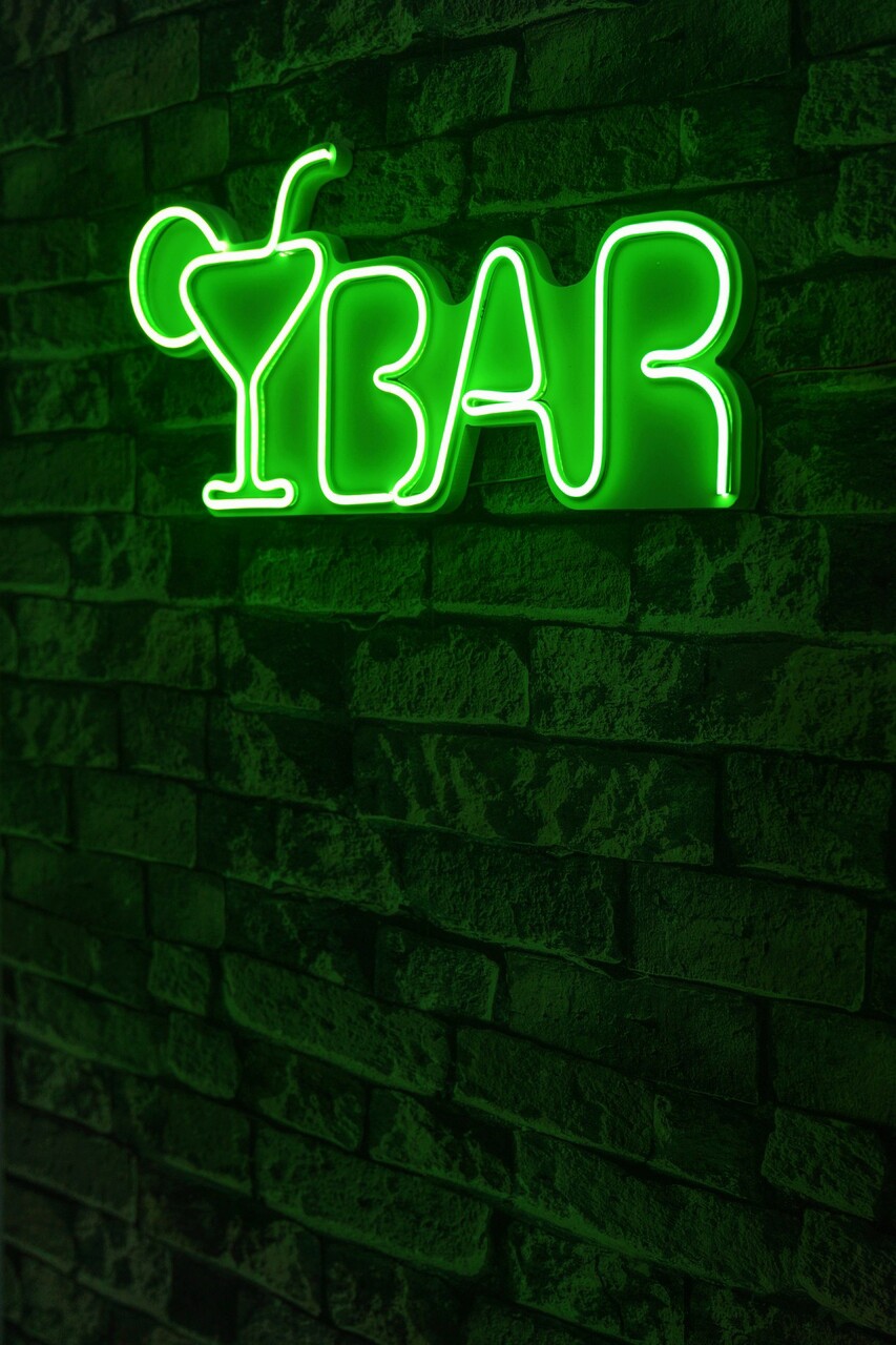 Decoratiune luminoasa LED, Bar, Benzi flexibile de neon, DC 12 V, Verde