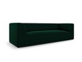 Canapea 3 locuri, Ruby, Micadoni Home, BL, 232x93x69 cm, catifea, verde bottle