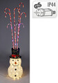 Decoratiune luminoasa de exterior Snowman w Candy Canes, 157 LED-uri, transformator IP44, 180 cm, rosu