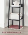 Corp biblioteca Ladder, Vasagle, 33.8 x 30 x 170 cm, PAL/otel, negru