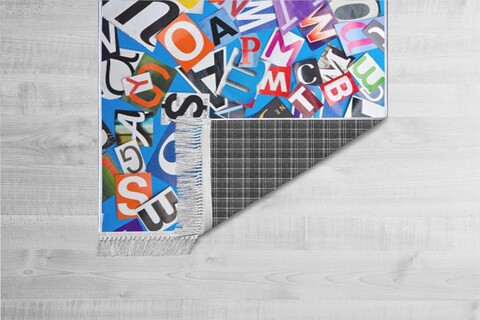 Covor de hol, ELS617, 80x300 cm, Catifea, Multicolor