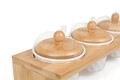 Set recipiente pentru condimente, Mbambu, 126MBM1135, Borcan de condimente: 100% CERAMICA, Nuc/Alb