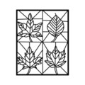 Decoratiune de perete, Foliage, Metal, Dimensiune: 40 x 50 cm, Negru