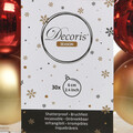 Cutie cu 30 globuri asortate Baubles, Decoris, 6 cm, plastic, rosu/auriu