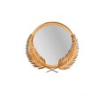 Oglinda decorativa, Palm Mirror S, Metal, Dimensiune: 35 x 34 cm, Bronz