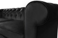 Canapea Oxford Chesterfield, 93x183x75 cm, 2 locuri, Graphite