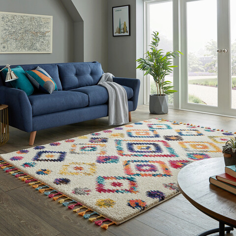 Covor Bohemia Cream, Flair Rugs, 80x150 cm, polipropilena, crem