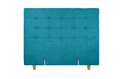 Pat matrimonial, Stockholm, Dots E, 160x200 cm, saltea tip Pocket, topper memory, Turcoaz