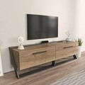 Comoda TV, Zena Home, Astrid, 163.8x46.8x36.6 cm, PAL, Nuc / Negru