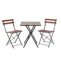 Set mobilier de gradina InArt, 3 piese, maro