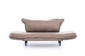 Canapea extensibila Vino Daybed, Futon, 3 locuri, 200x70 cm, metal, mink