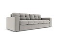 Canapea 3 locuri, Justin, Micadoni Home, BL, 202x90x72 cm, poliester, gri deschis