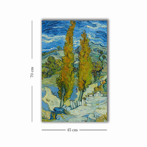 Tablou decorativ, 4570VANGOGH057, Canvas , Lemn, Multicolor