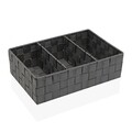 Organizator dulap Esther, Versa, 3 compartimente, 32x21x10 cm, gri