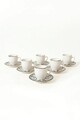 Set cesti de cafea, Keramika, 275KRM1924, Ceramica , 6x6x6 cm, 110 ml, Alb/Negru