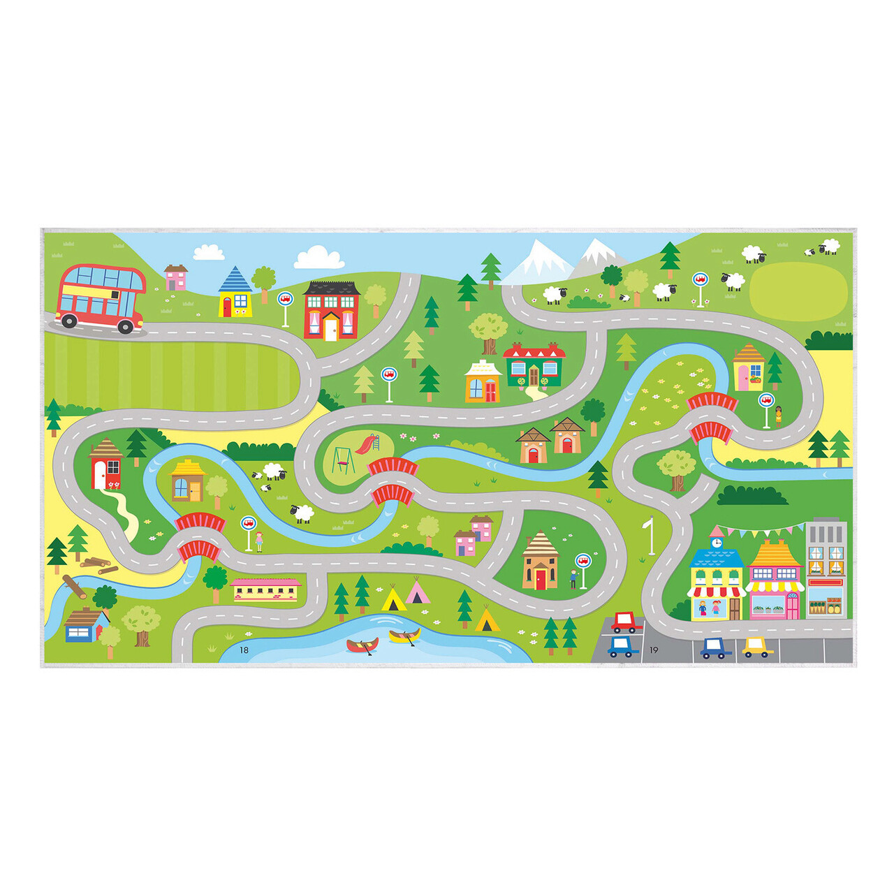 Covor, Kids-39, 80x120 cm, Poliamida, Verde - 1 | YEO