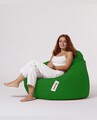 Fotoliu puf, Bean Bag, Ferndale Premium XXL, 115 x 130 cm, poliester impermeabil, verde