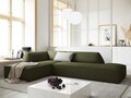 Coltar stanga 4 locuri, Ruby, Micadoni Home, BL, fara cotiera, 273x180x69 cm, velur, verde