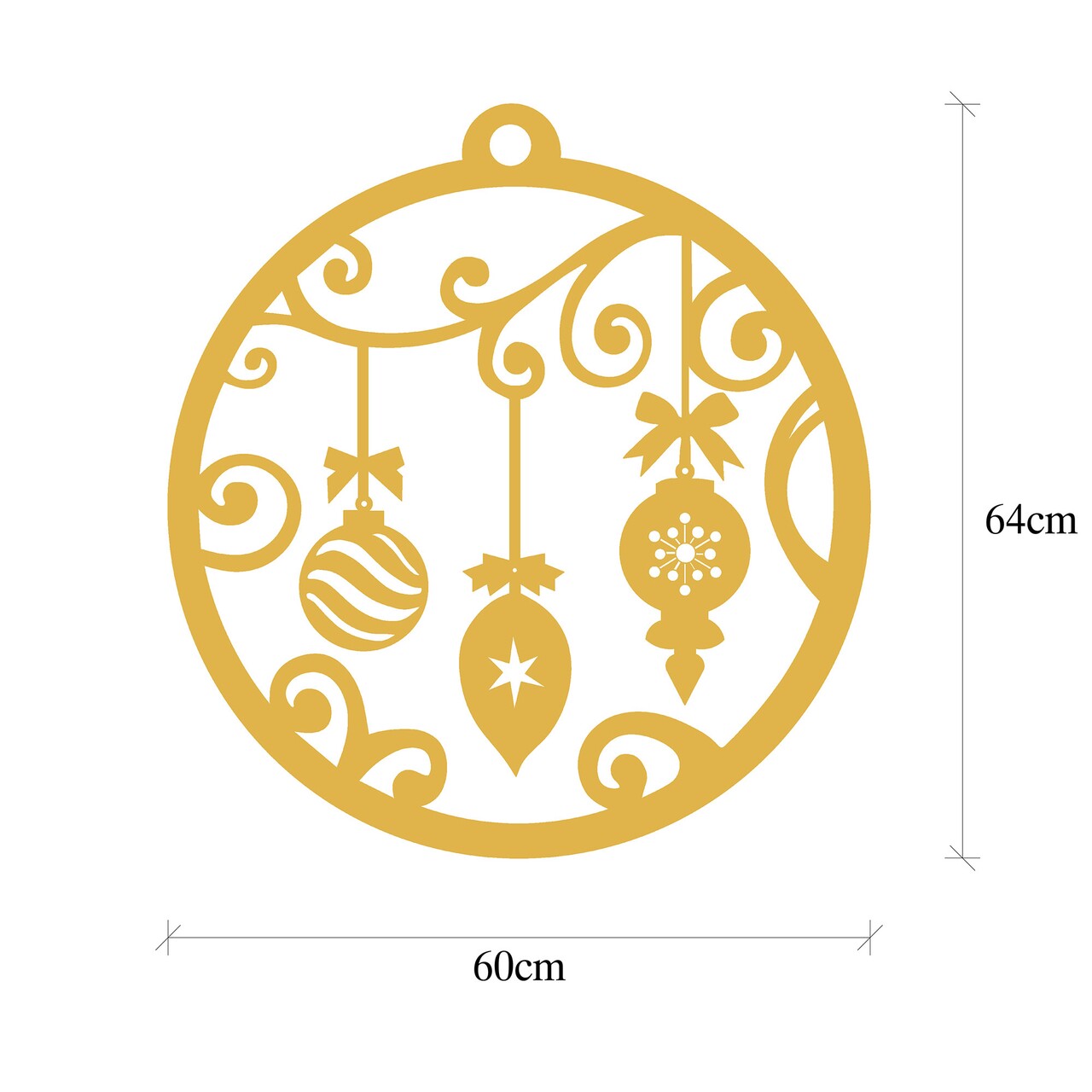 Decoratiune de luminoasa XMASGOLD-028, Tanelorn, 60x64 cm, metal, auriu - 2 | YEO