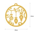 Decoratiune de luminoasa XMASGOLD-028, Tanelorn, 60x64 cm, metal, auriu