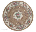 Covor Aubusson Fawn, Flair Rugs, D120 cm, lana, maro deschis