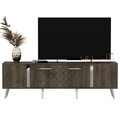 Comoda TV, Olivia, Detas, 150 x 48.2 x 35 cm, pal melaminat, nuc/argintiu