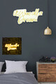 Decoratiune luminoasa LED, It was all a Dream, Benzi flexibile de neon, DC 12 V, Galben