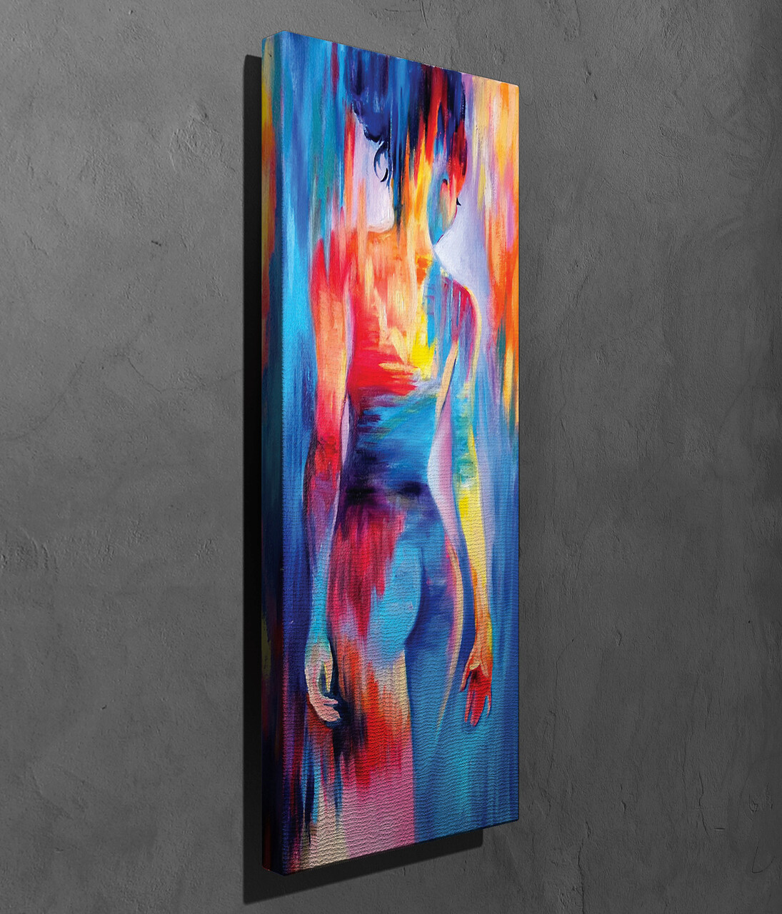 Tablou decorativ, PC187, Canvas, Lemn, Multicolor