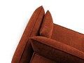 Coltar extensibil stanga 4 locuri, Kaelle, Micadoni Home, BL, 252x165x87 cm, poliester chenille, caramiziu