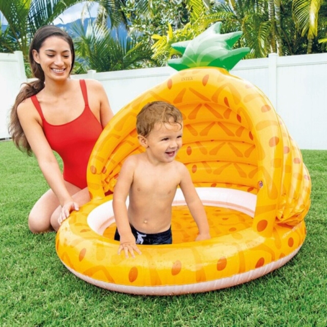 Piscina Gonflabila Pineapple, Intex, 102x94 Cm, Polivinil, Multicolor